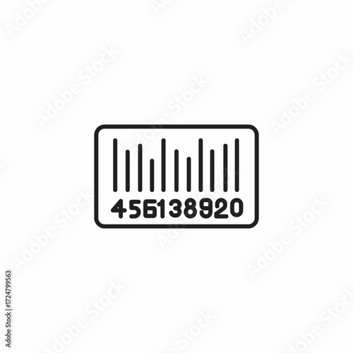 barcode for scanning icon sign vector