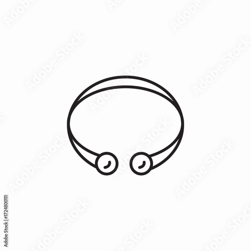 double bracelet bangle icon sign vector