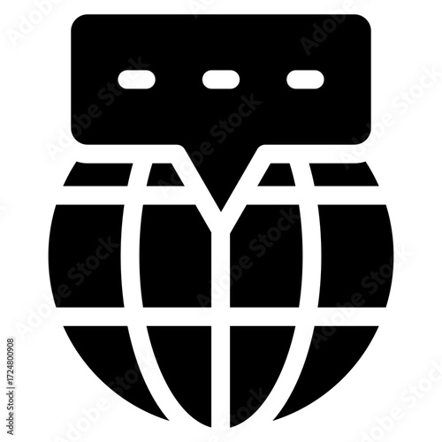 Domain Name Icon Element For Design