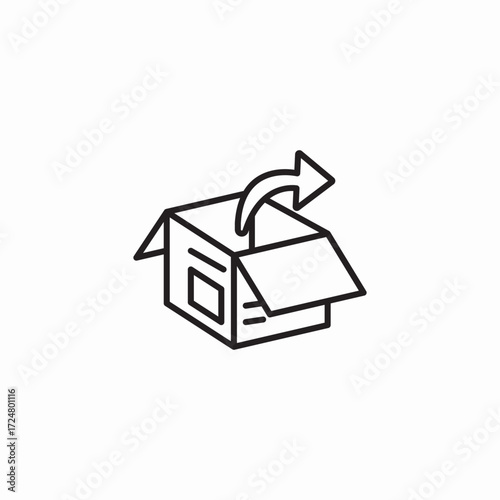 returns up arrow icon sign vector