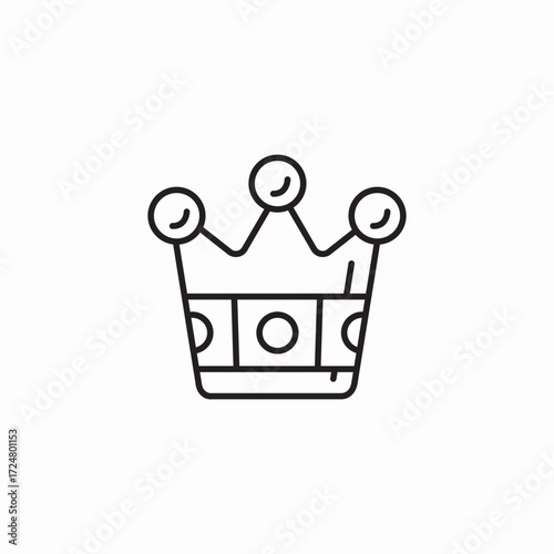 royal crown emblem icon sign vector