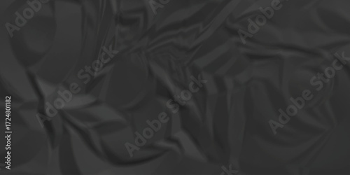 Cardboard black wrap cover crumpled paper background. old paper wrinkle texture pattern. wrinkled arts craft and Seamless crumpled paper.	
