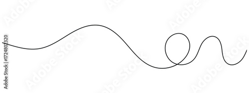 Wavy line with flowing curves. Seamless pattern of continuous wavy lines. Undulating abstract background. Curved single line in eps 10.