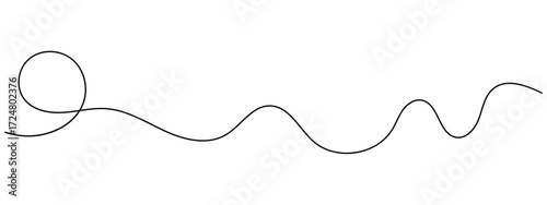 Wavy line with flowing curves. Seamless pattern of continuous wavy lines. Undulating abstract background. Curved single line in eps 10.