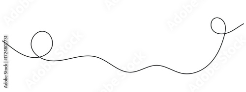 Abstract wavy squiggle dashed line collection. Dotted spiral curve line. Transport dot paths lines. Thin line abstract doted swirl path. Minimal squiggle divider, loopy line vector icon in eps 10.