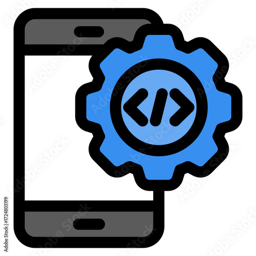 Mobile Development Icon Element For Design