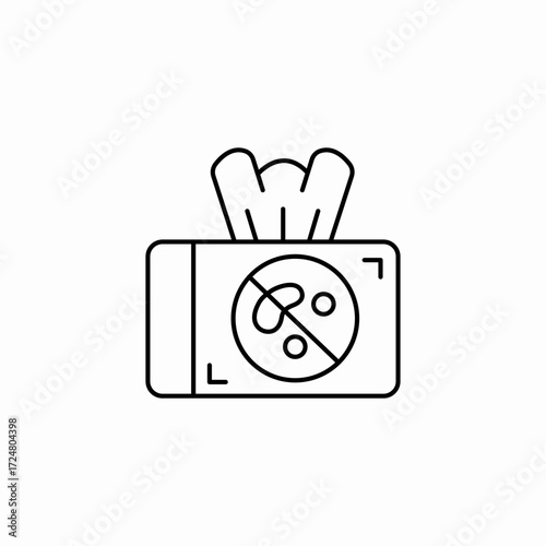 anti bacterial wipes icon sign vector