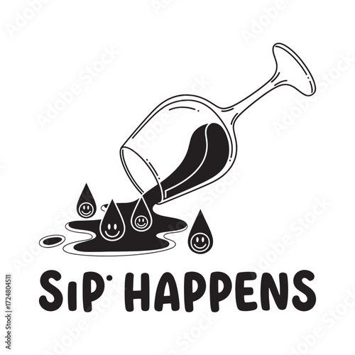 Illustration of a wine bottle vector design for bar and restaurant