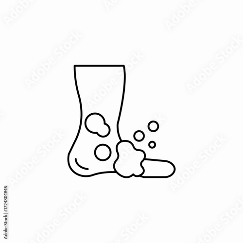 fungal infection foot icon sign vector
