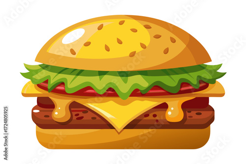hamburger isolated on white