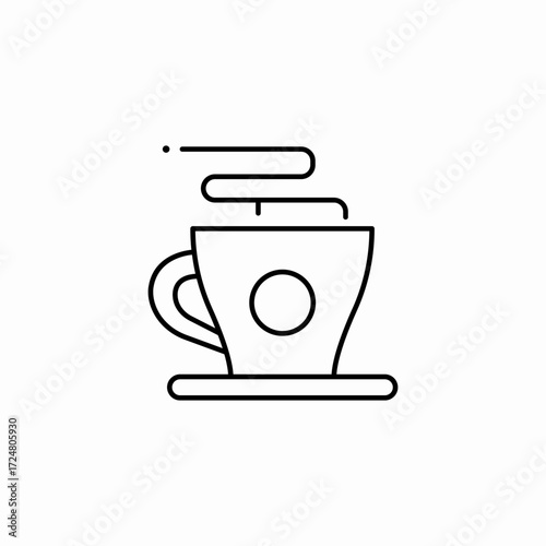 steaming coffee cup icon sign vector