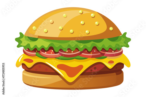 burger and fries