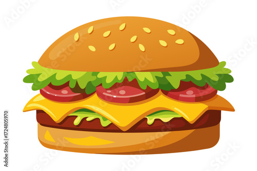 hamburger isolated on white