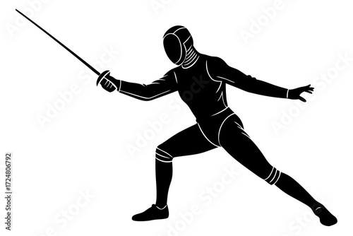 Fencing Athlete Silhouette