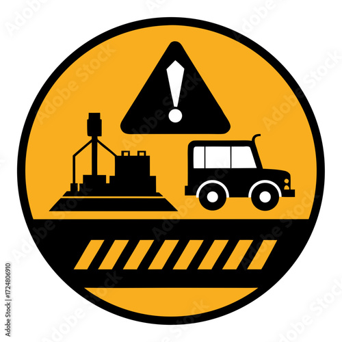 Road Construction Warning Sign Vector