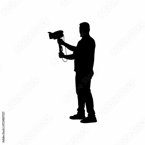 Cameraman Silhouette Vector