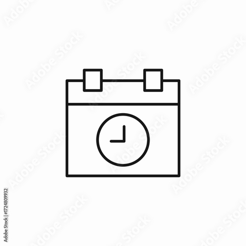 calendar time schedule icon sign vector