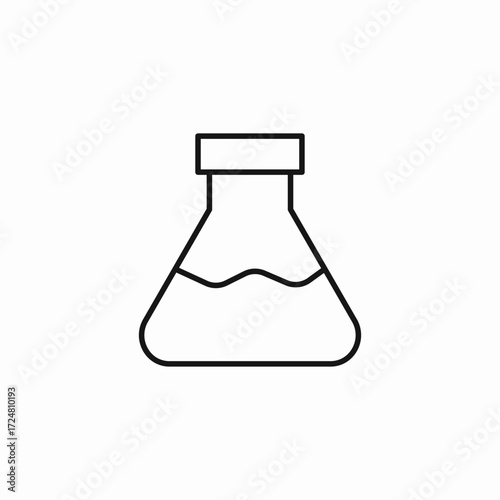 flask with liquid icon sign vector