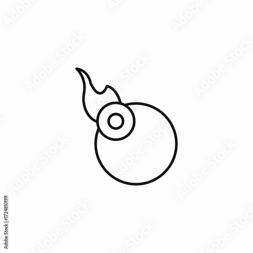 flaming eyeball  icon sign vector