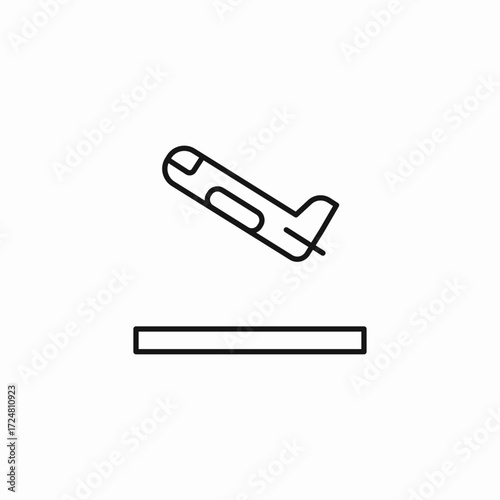 plane taking off icon sign vector
