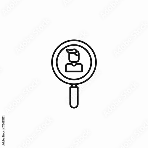 user search magnifier icon sign vector