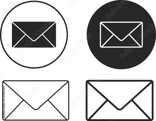 Mail icon set.  electronic mail icons. envelope icon symbol. Send a message sign. Received message. Email sign
