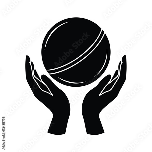 Hands Holding Planet Icon