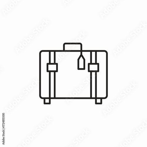 travel suitcase bag icon sign vector