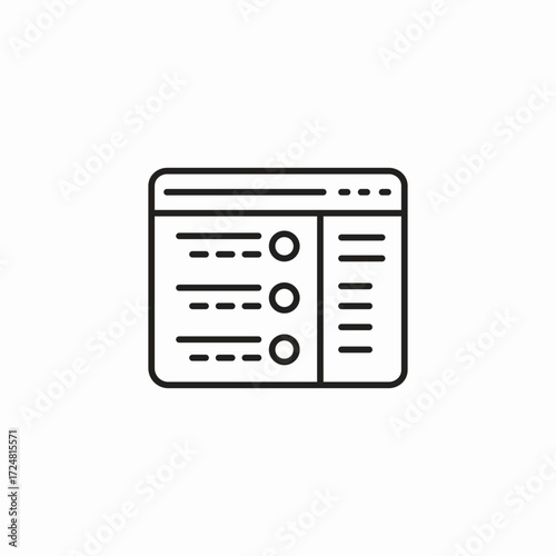 website layout icon icon sign vector