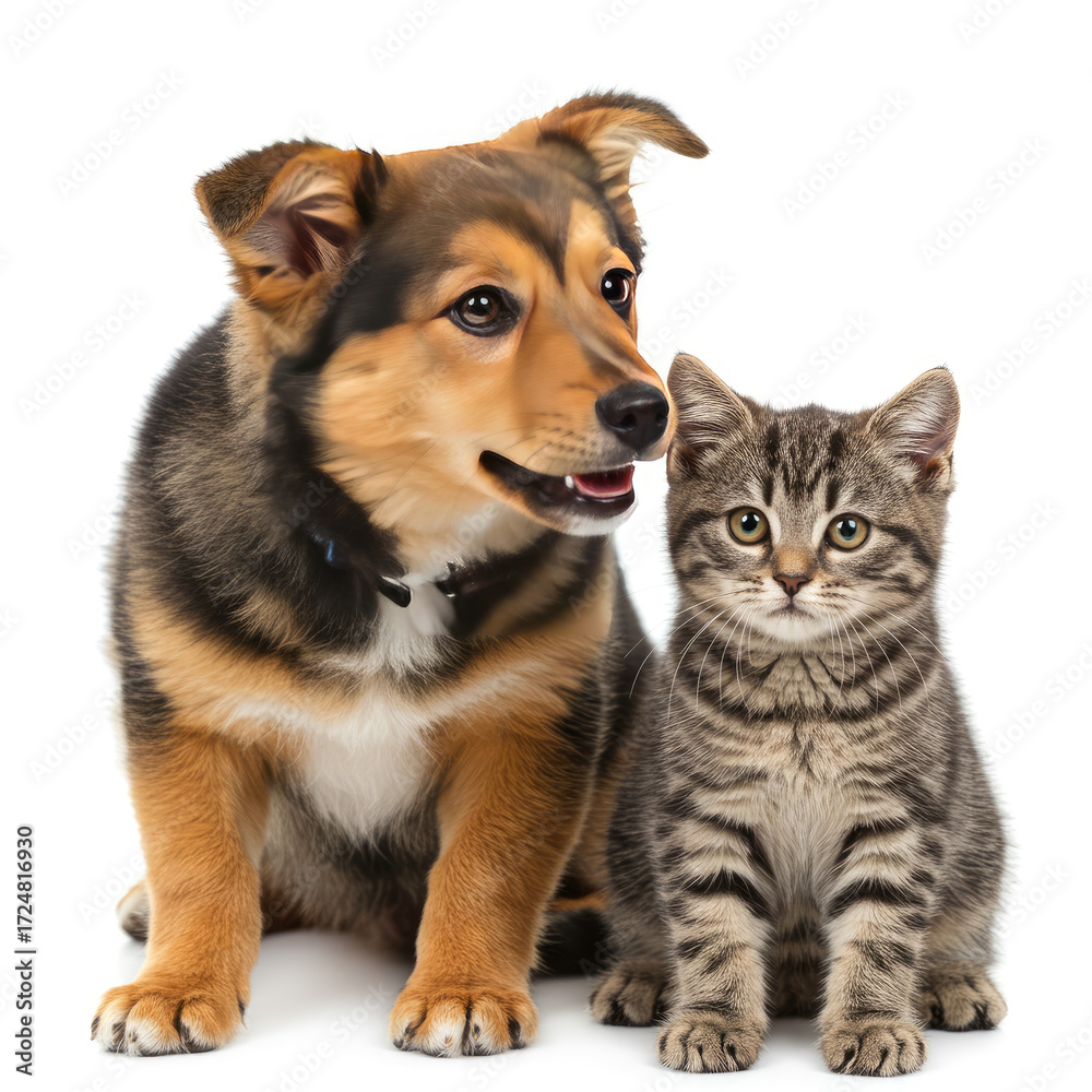 Obraz premium cat and dog