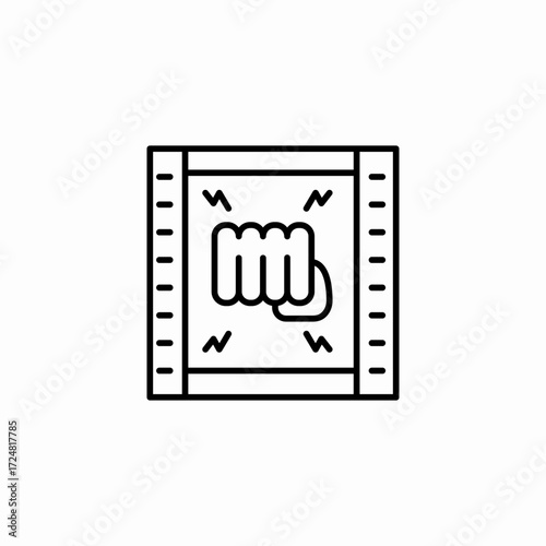 action movie genre icon sign vector