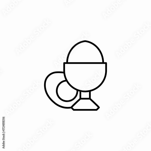 egg cup classic breakfast icon sign vector