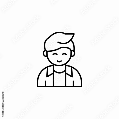 happy male actor icon sign vector