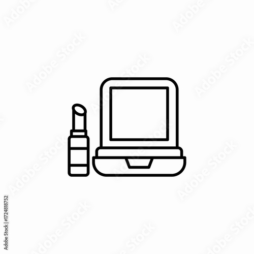 makeup for actress icon sign vector