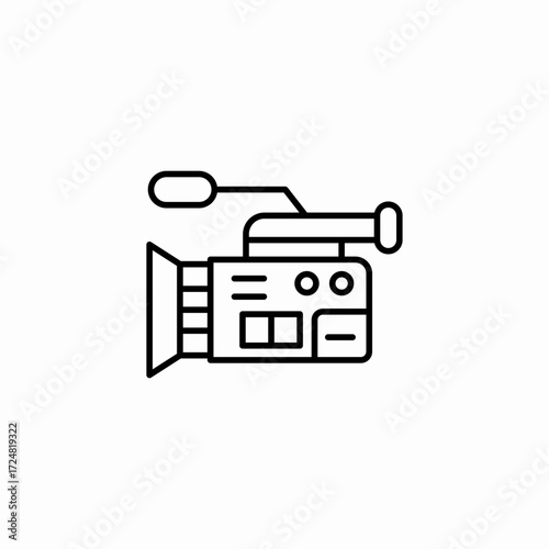 professional video camera icon sign vector