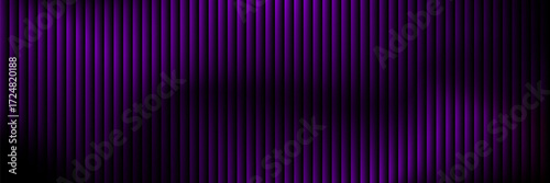Dark gradient background with vertical ribbed stripes in violet, deep purple, and black tones. For Halloween posters, web design. Vector illustration