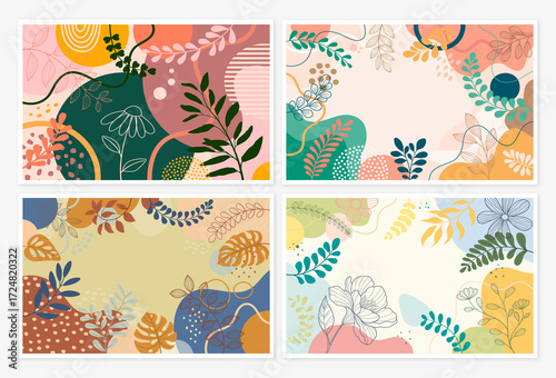Design banner frame background. Color art  poster background vector illustration.