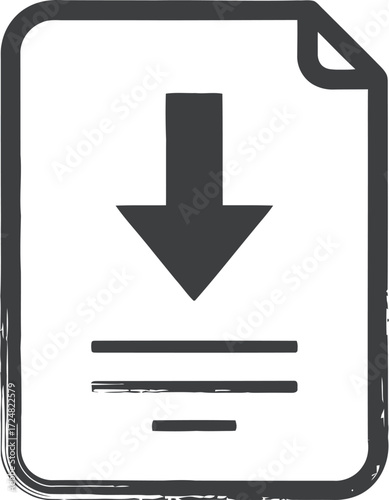 Document Download Icon Silhouette

