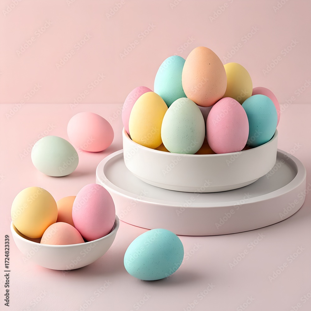 Fototapeta premium easter eggs in a bowl