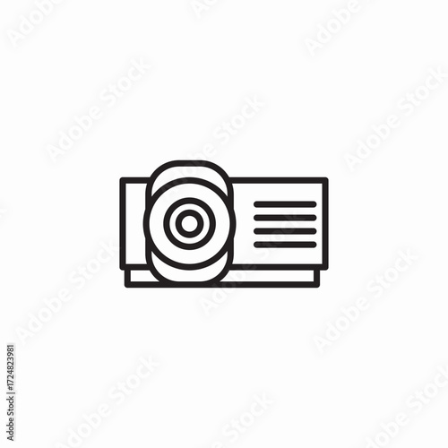 camera projector device icon sign vector