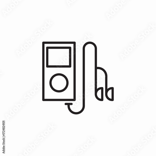 digital music player icon sign vector