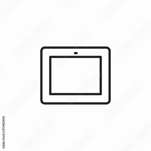 electronic tablet device icon sign vector