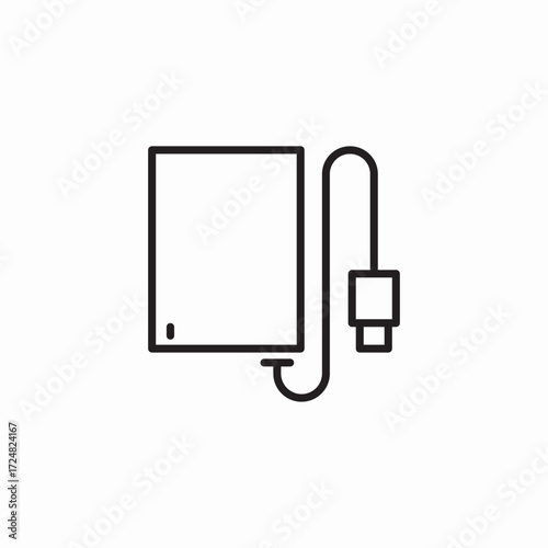 external hard drive icon sign vector