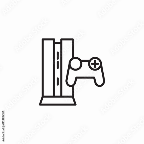 gaming console system icon sign vector