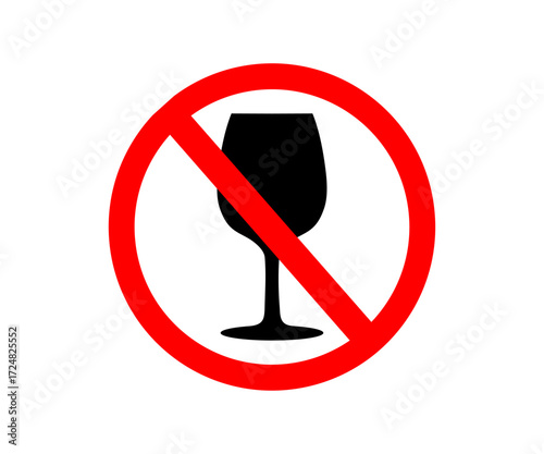 Do not drink alcohol in this area sign. No drink vector vector design and illustration.
