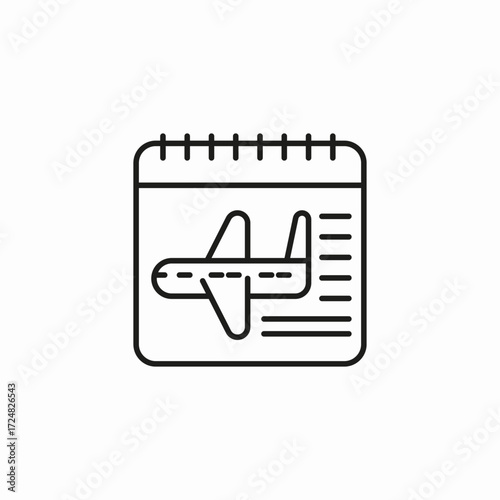 flight calendar icon icon sign vector