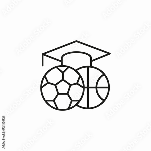 sports education graduation icon sign vector