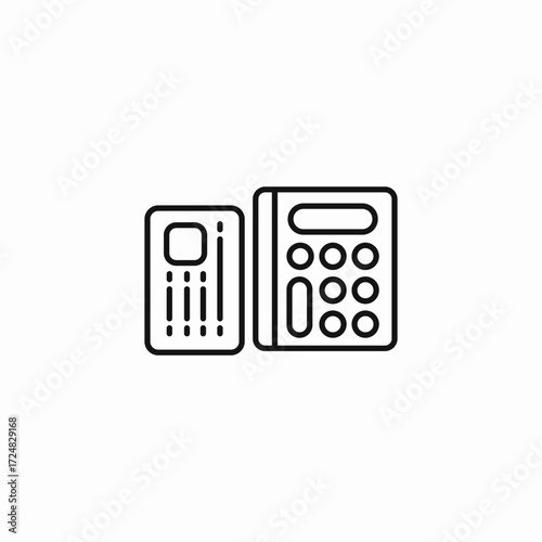 credit card terminal icon sign vector