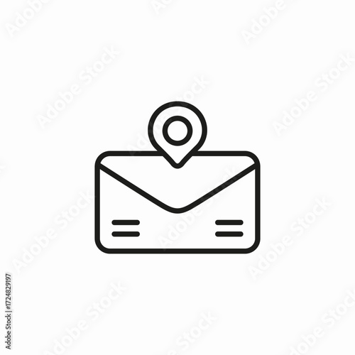 delivery address pin icon sign vector