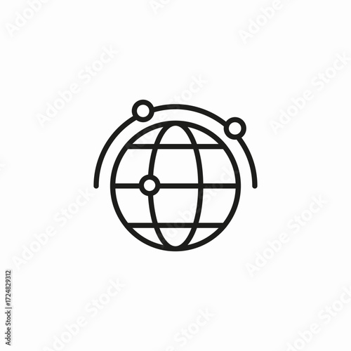 global network connection icon sign vector